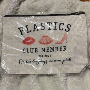 Beige Plastics Club Member Pouch